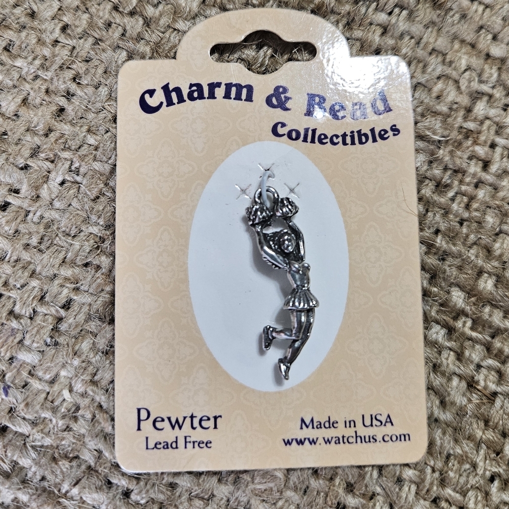 Cheerleader by Charm & Bead Pewter Pendant or Charm Cheer